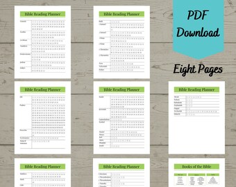 Printable Bible Reading Plan: Tracker & Log (8.5 x 11 inches) (Digital Download)