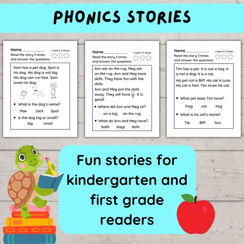 Reading Comprehension Worksheets: Kindergarten & 1st Grade, Homeschool ...