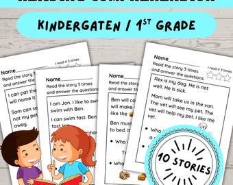 Reading Comprehension Worksheets: Kindergarten & 1st Grade (Printables)
