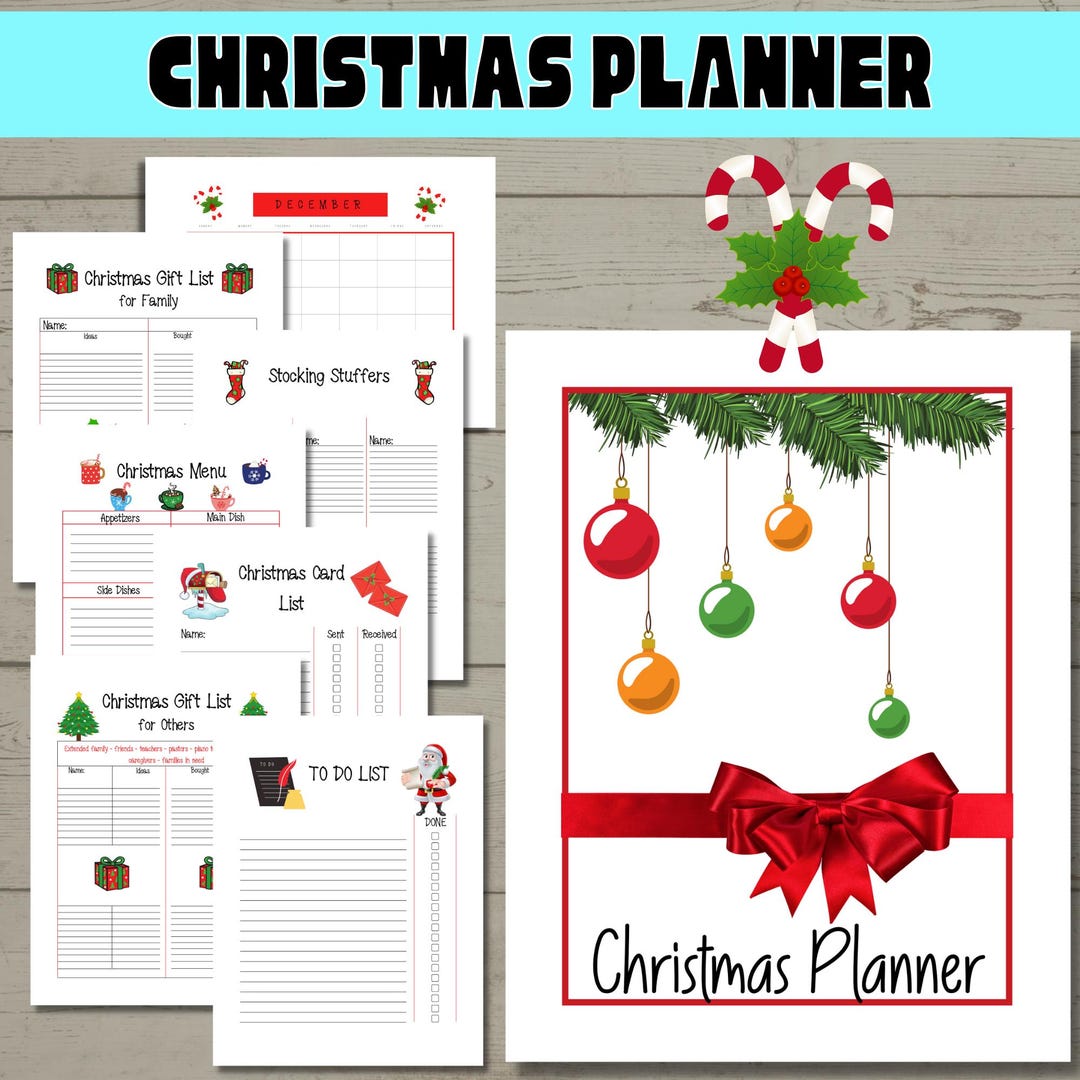 Printable Christmas Planner Bundle - Christmas Organizer - Holiday ...