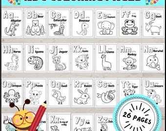 ABC Letters and Sounds Coloring Pages for Preschool and Kindergarten