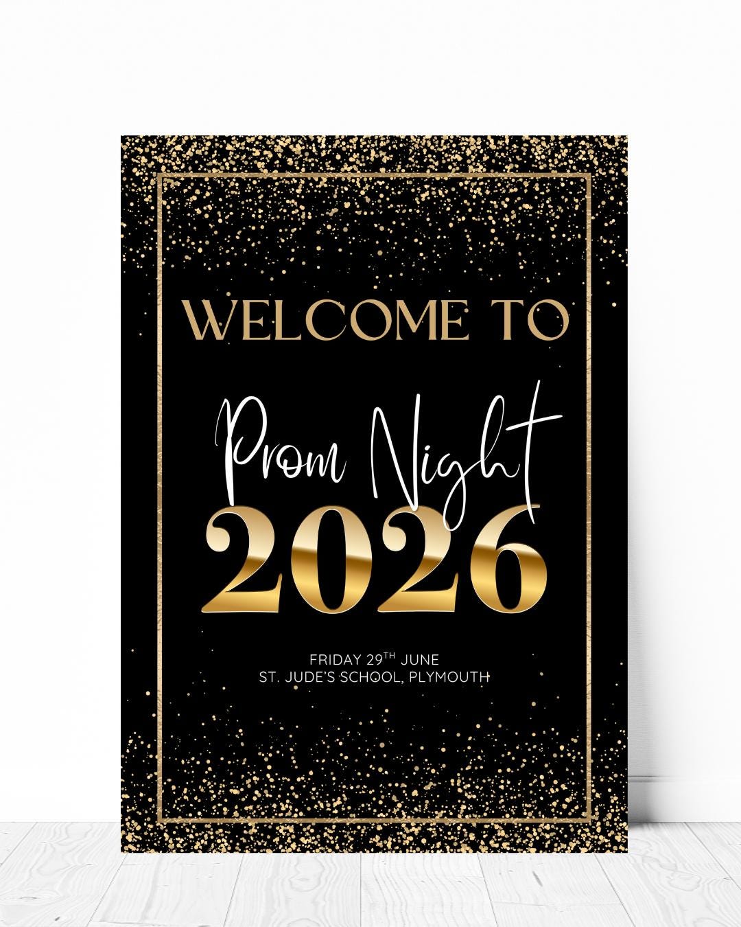 Prim Welcomesign Prom Welcome Sign, School Prom Party Entrance Board, Graduation Poster ...