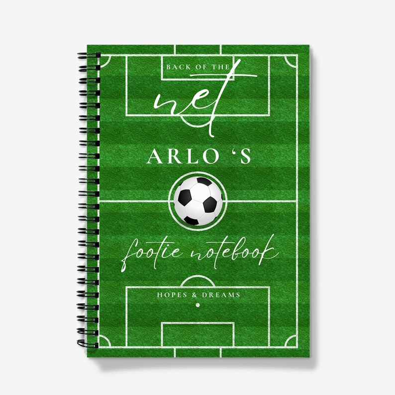 Football Notebook, Personalised Soccer Jotter, A5 Printed Book - Etsy UK