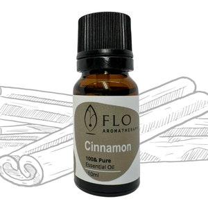 Organic Cinnamon Essential Oil 100% | Spicy, Sweet, Strong Aromatherapy | 10ml