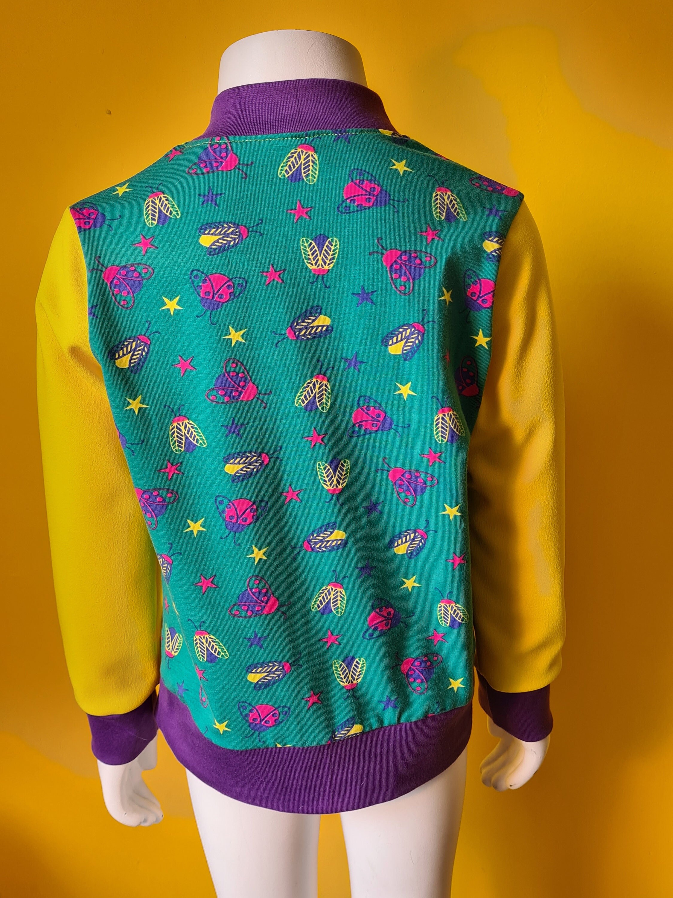 Flies Bomber Jacket Colourful Bright 