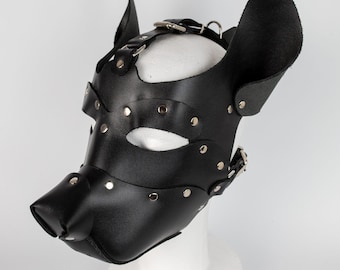 Petplay leather dog mask