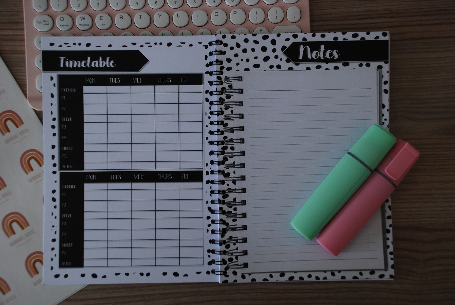 My Teacher Planner 2223 A5 & Black and White Etsy