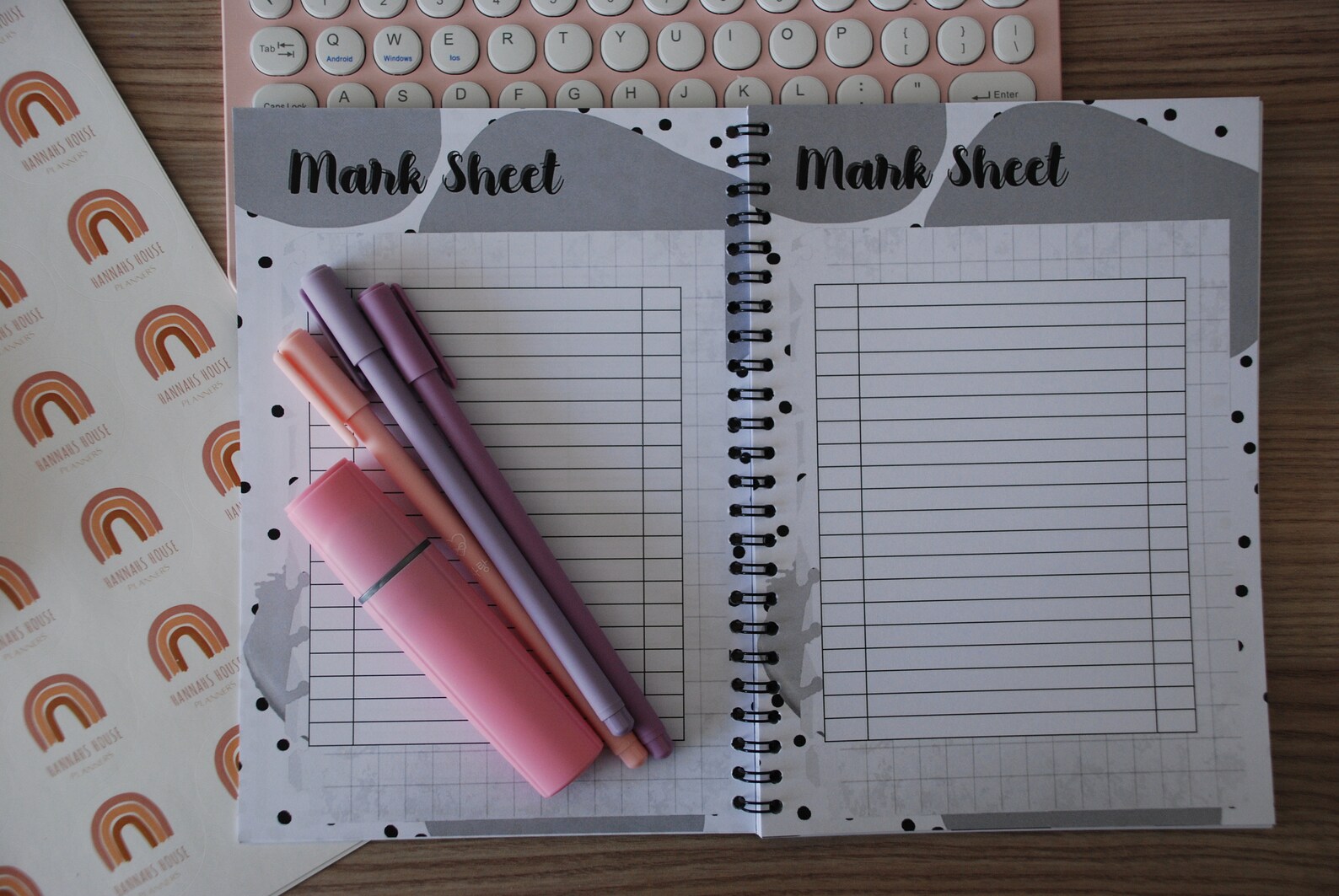 My Teacher Planner 2223 A5 & Black and White Etsy