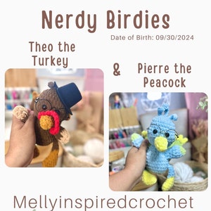Nerdy Birdies: Peacock and Turkey Crochet Pattern Duo