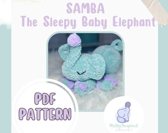 Samba the NO-SEW Sleepy Baby Elephant Crochet Pattern