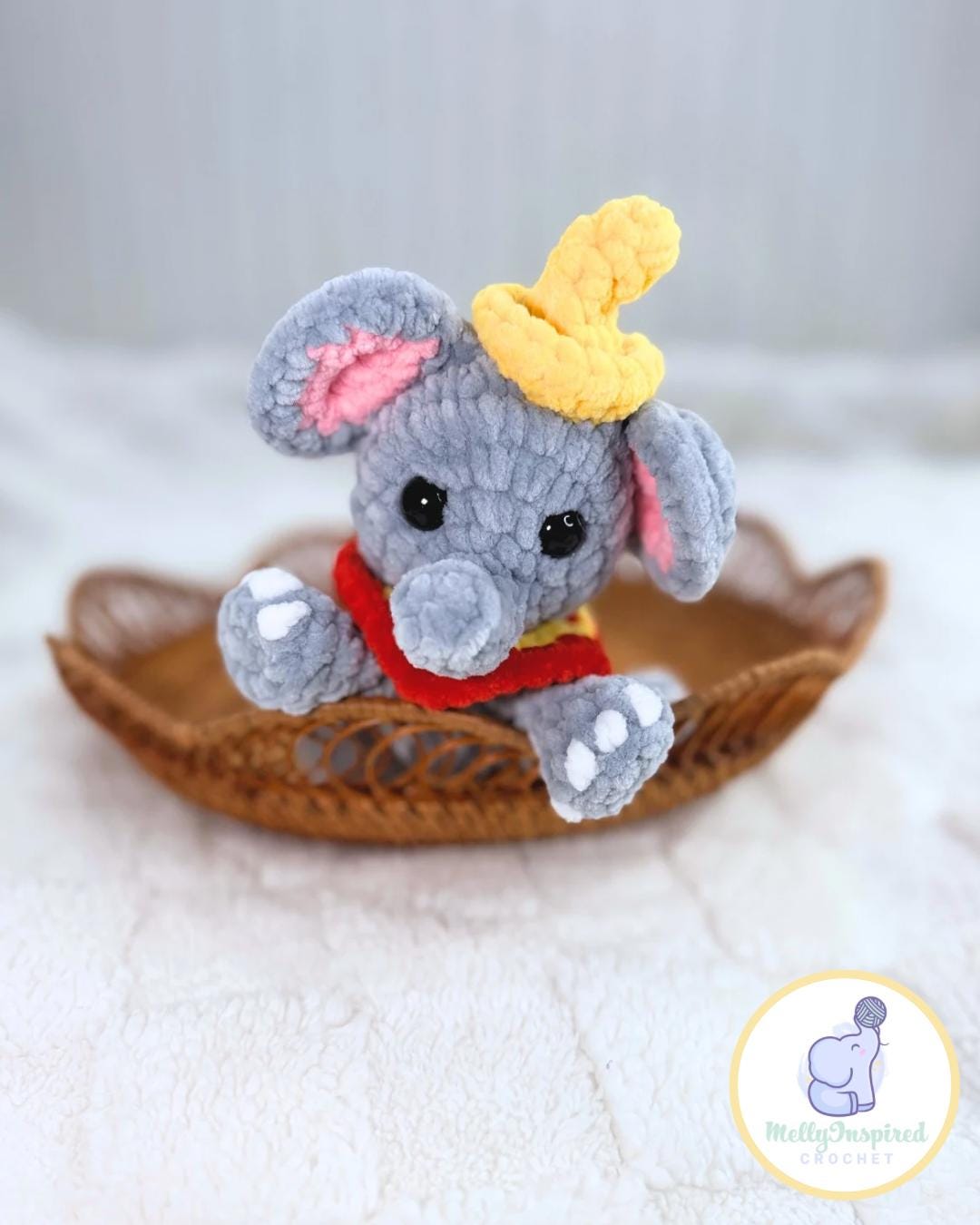 Elizabeth the Mini Elephant Low-sew Crochet Pattern - Etsy