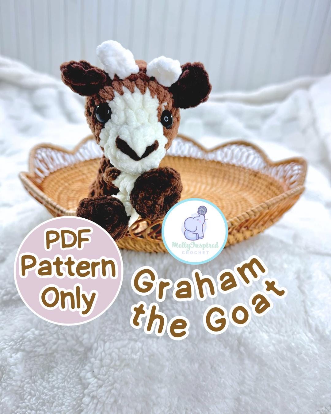 Graham the Goat Low-sew Crochet Pattern - Etsy
