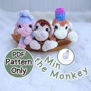 Min the Mini Monkey Low-Sew Crochet Pattern
