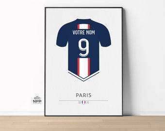 ᐒᐈ Affiche Personnalisée FOOT ᮺ Poster de Foot Personnalisable ᮺ Affiche Cadeau de Football Prénom Enfant ᮺ Foot Décoration ᮺ Dom.