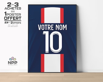 ᐒᐈ Affiche Personnalisée FOOT ᮺ Poster de Foot Personnalisable ᮺ Affiche Cadeau de Football Prénom Enfant ᮺ Foot Décoration ᮺ Dom.