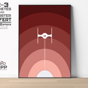 TIE FIGHTER | Star Wars - Poster vintage minimalista - Oggettistica per la casa - Poster - Film - TV