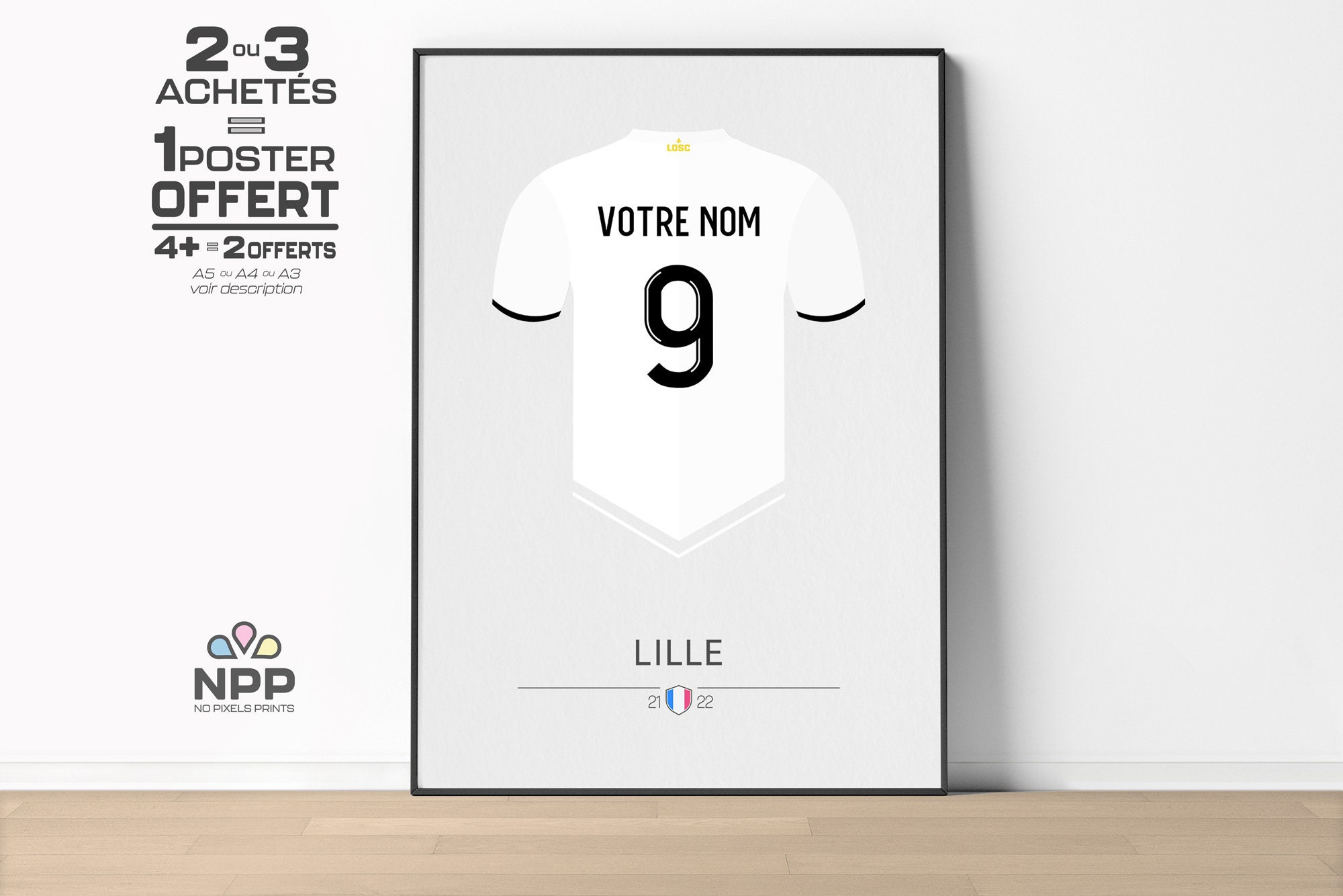 LILLE 21 22 Personnalisable Nom Num ro Flocage Maillot Football