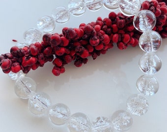White Phantom Quartz Bracelet | Phandom Quartz Bracelet | Natural Crystal | Beaded Bracelet | Mens Gift | Womens Gift