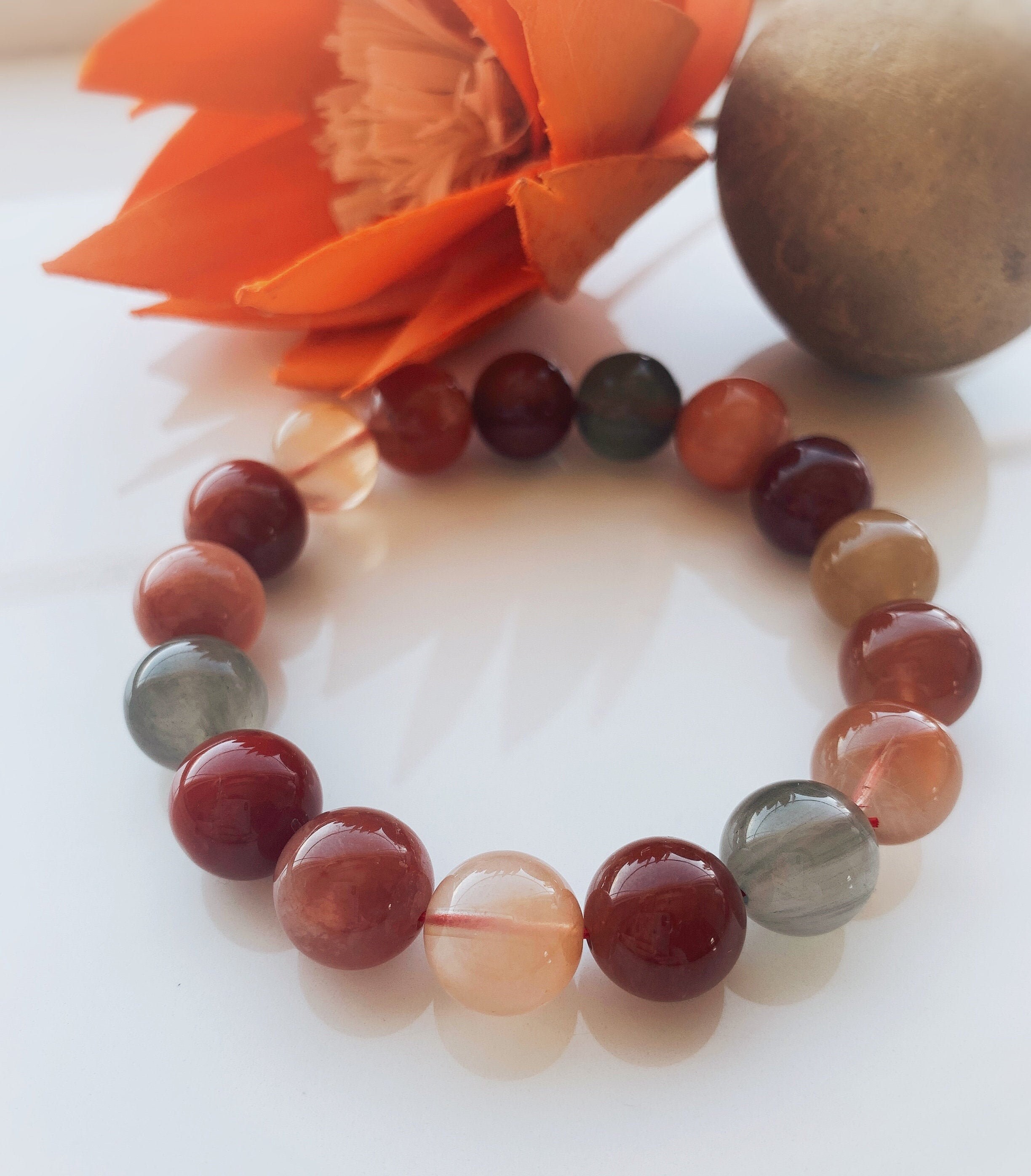 Fu Lu Shou Bracelet Multi colored Bracelet Natural Crystal