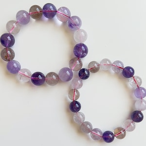 Super Seven Bracelet | Super 7 Bracelet | Natural Crystal Bracelet | Beaded Bracelet | Large Bead | Mens Gift | Womens Gift | Pick Your Size