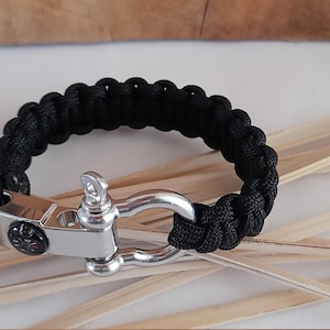 Mens Paracord Bracelet, Paracord compass bracelet, Survival Bracelet, Paracord Buckle Bracelet, Shackle Bracelet, Paracord