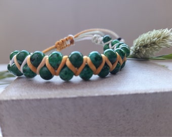Double beaded Macramé Bracelets, Glass paint splatter beads. Shamballa Bracelets, double Shamballa macrame bracelet, green beaded bracelet