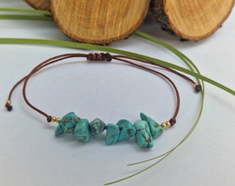 Türkis Armband, Perlen Armband, Edelstein Armband, Edelstein Armband, Türkis Armband, Chip Armband, Kristall Armband