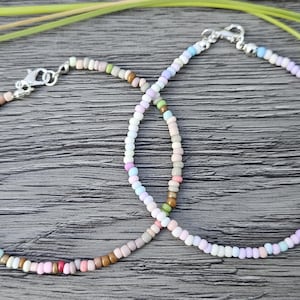 Armband/fotlänk med seed beads, 17 färger, Pärlarmband, Fotlänkar med seed beads, Enkelradigt armband i lager, färgglatt armband bild 8