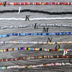 Armband/fotlänk med seed beads, 17 färger, Pärlarmband, Fotlänkar med seed beads, Enkelradigt armband i lager, färgglatt armband bild 6