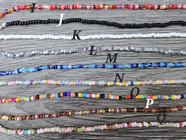 Armband/fotlänk med seed beads, 17 färger, Pärlarmband, Fotlänkar med seed beads, Enkelradigt armband i lager, färgglatt armband bild 6
