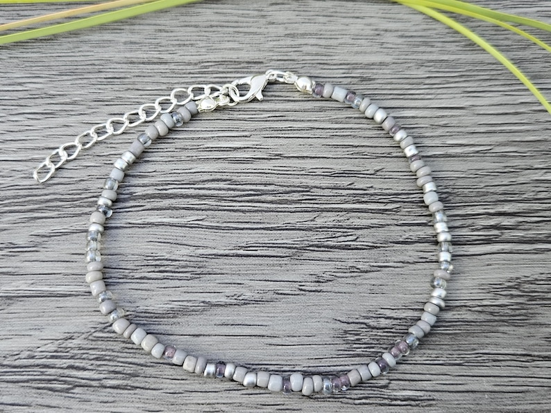 Armband/fotlänk med seed beads, 17 färger, Pärlarmband, Fotlänkar med seed beads, Enkelradigt armband i lager, färgglatt armband bild 7