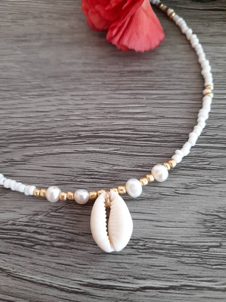 Beaded Shell Necklaces Beaded Shell Necklaces