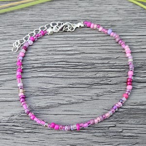 Armband/fotlänk med seed beads, 17 färger, Pärlarmband, Fotlänkar med seed beads, Enkelradigt armband i lager, färgglatt armband bild 3