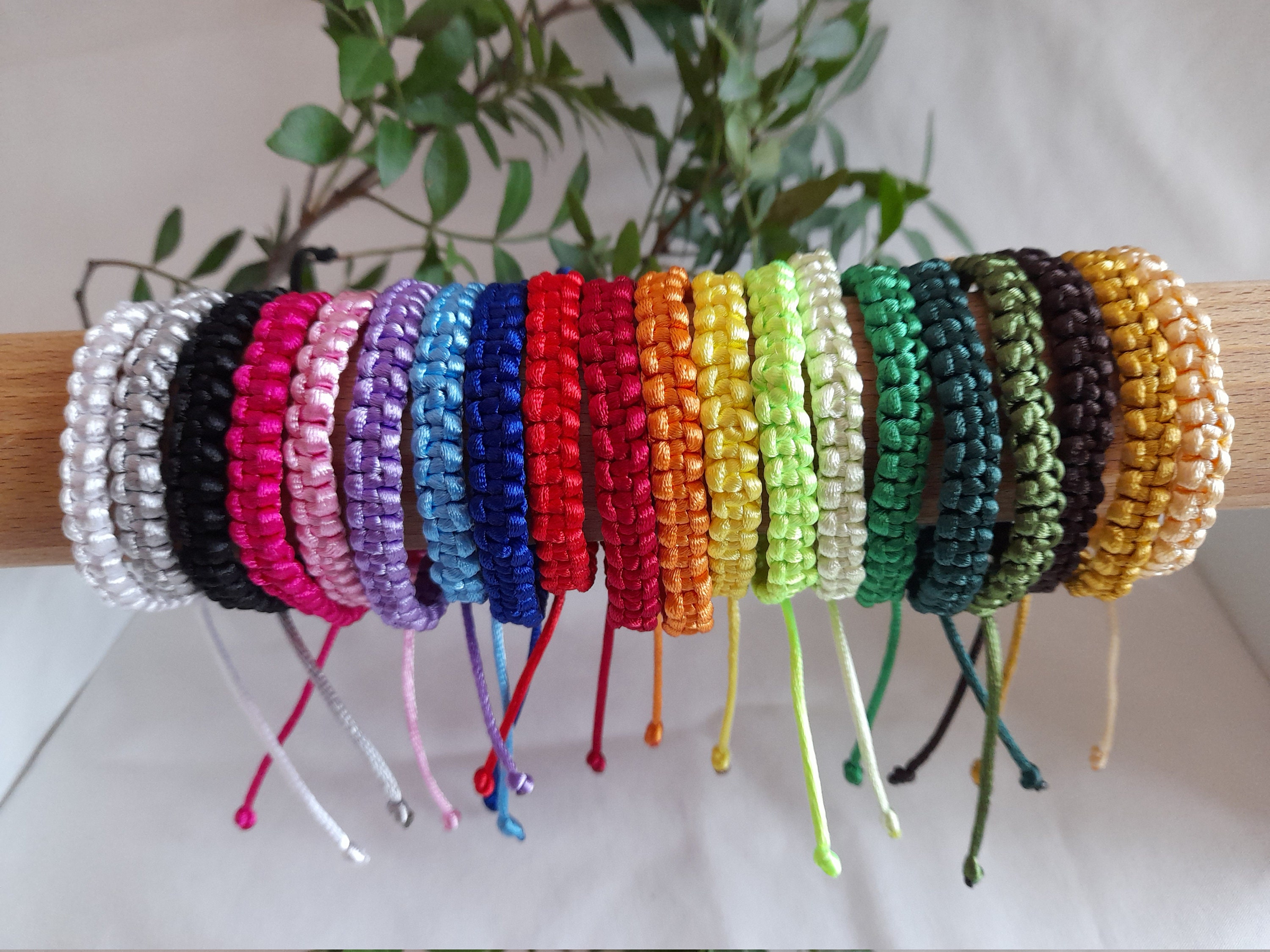 Friendship Bracelets Knotted Bracelet Rainbow Chevron Colorful