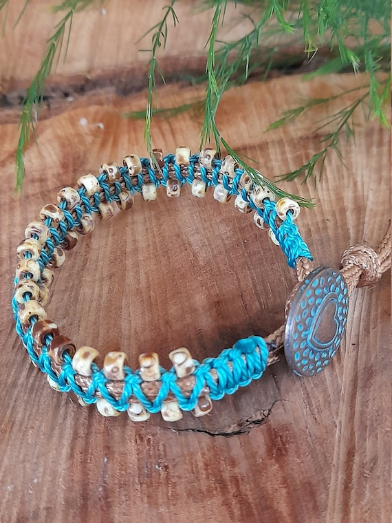 Single Wrap Beaded Bracelet Beaded Wrap Bracelet Beaded Macrame