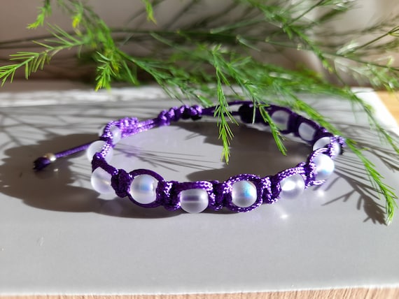 Macrame Glass Seed Bead Adjustable Bracelet