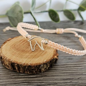 Horse bracelet, 24 colour options, Macramé horse bracelet, stainless steel charm, horse charm, adjustable bracelet, horse jewellery
