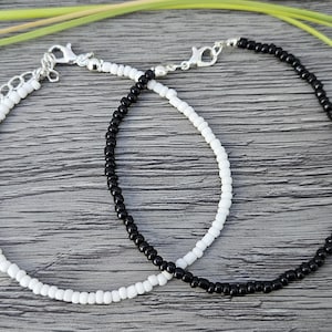 Armband/fotlänk med seed beads, 17 färger, Pärlarmband, Fotlänkar med seed beads, Enkelradigt armband i lager, färgglatt armband bild 4
