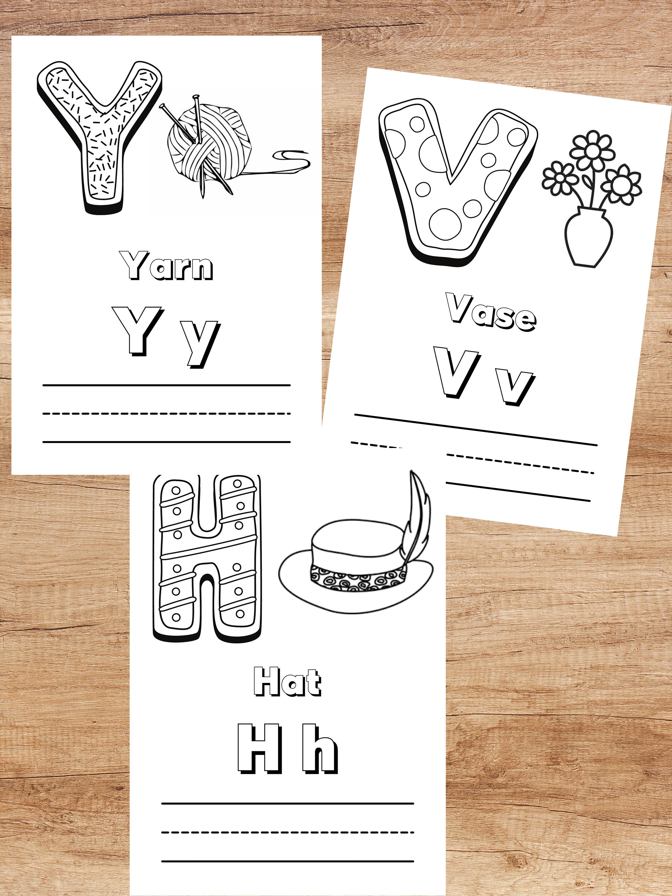 Alphabet Coloring Pages Kids Coloring Sheets Alphabet | Etsy