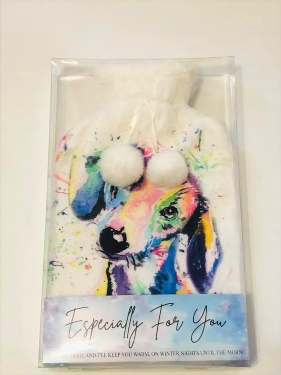 Dachshund Hot Water Bottle, Sausage Dog, Fluffy Dog Hot Water Bottle, Small Dog Breeds Gift