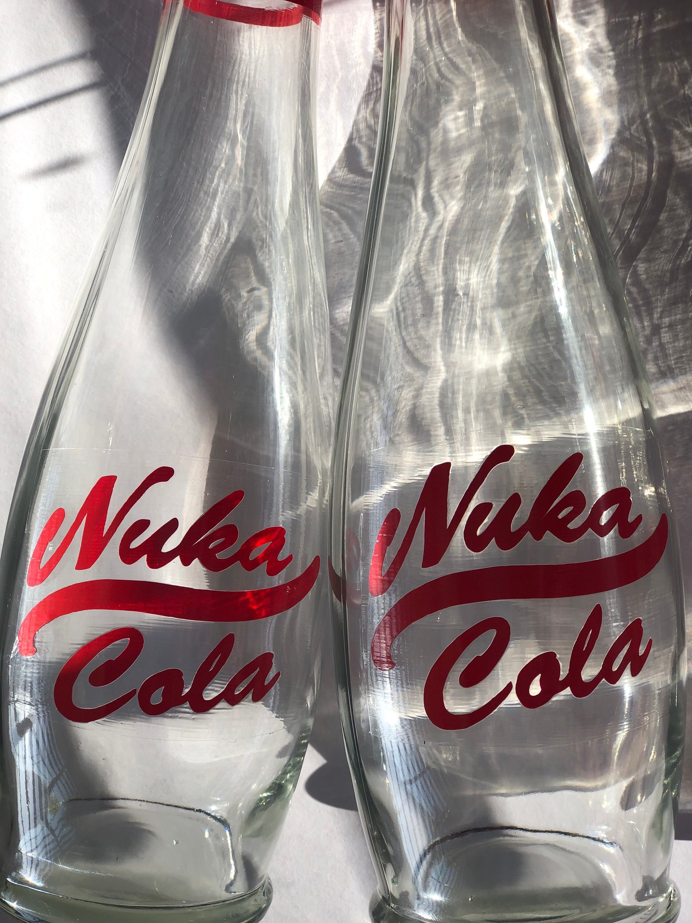 2 Pack Fallout Nuka Cola Bottle Fan Art Gamer Gift Reusable Glass
