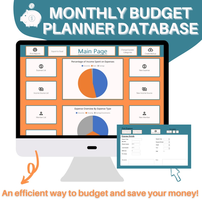 Budgeting Microsoft Access Template Digital Budgeting Etsy