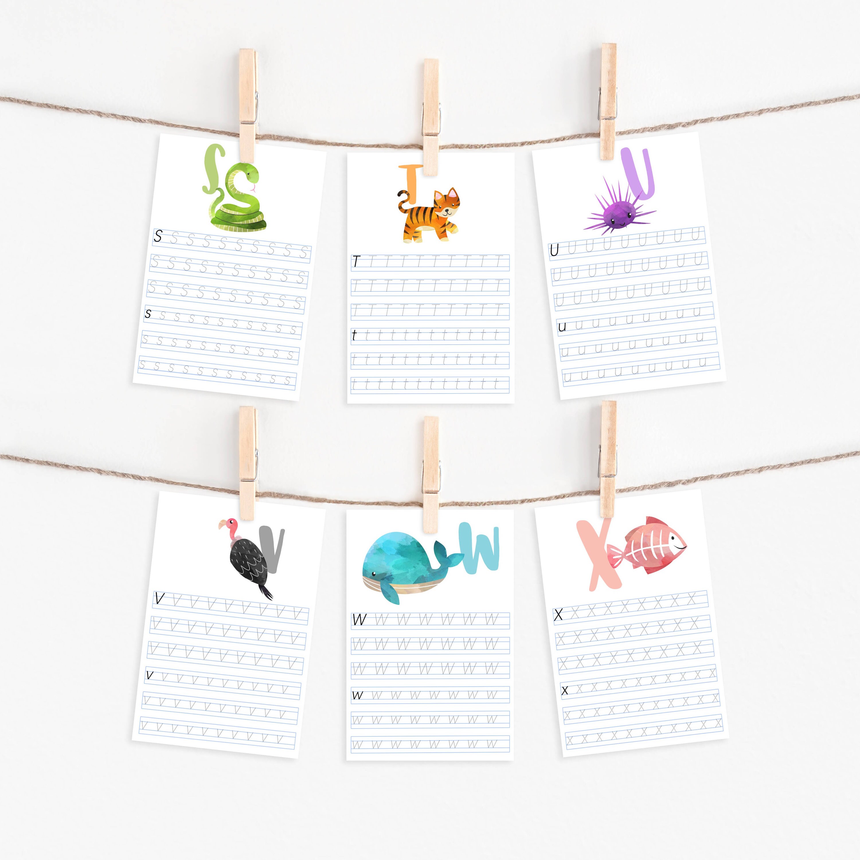 alphabet tracing worksheets alphabet activity alphabet etsy