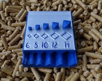 Clay Bead Roller (diamond) 6 mm, 8 mm, 10 mm, 12 mm, 14 mm || Bead roller for modeling clay or clay (diamond)