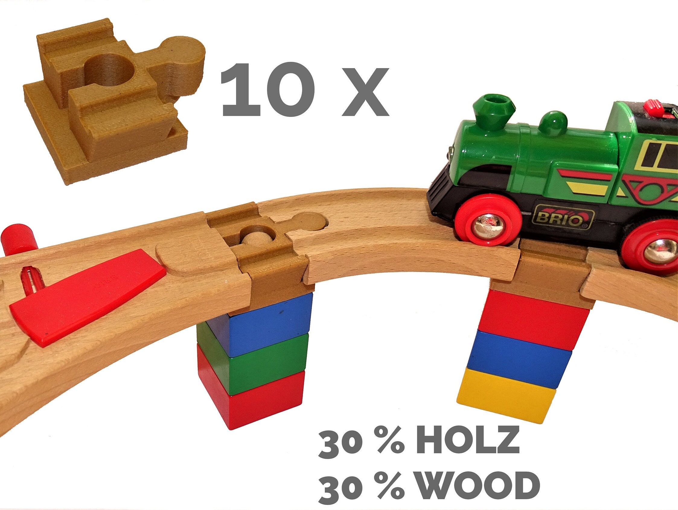 Castle for Wooden Train Track / Brio / Lillabo / Playtive / Hape / Duplo /  Imaginarium / Thomas / Melissa Doug 