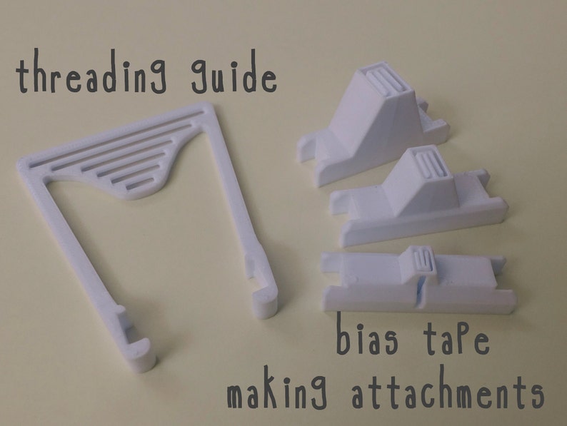double-folded bias tape maker set 1", 1 1/5", 2" image 2