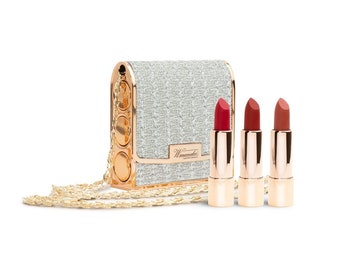 3 Lippenstift Wanamaker Cosmetics Geldbörse – Red Velvet Collection