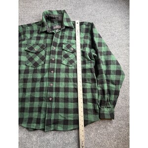 Veste en flanelle épaisse à carreaux Moose Creek, coton homme M, épaisse corvée verte image 4