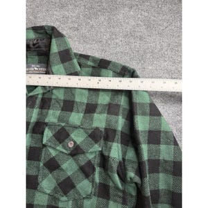 Veste en flanelle épaisse à carreaux Moose Creek, coton homme M, épaisse corvée verte image 2