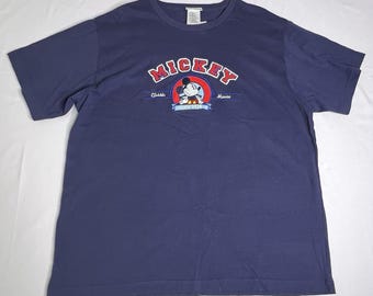 Walt Disney World Mickey Mouse Since 1928 Cartoon Navy Graphic TShirt Size NWT